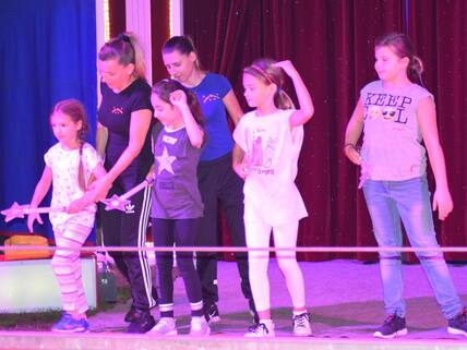 Haltung ist wichtig beim Zirkus.