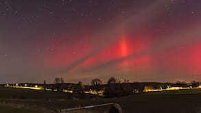 Die Nordlichter waren in der vergangenen Nacht auch mancherorts in Sachsen zu sehen.
